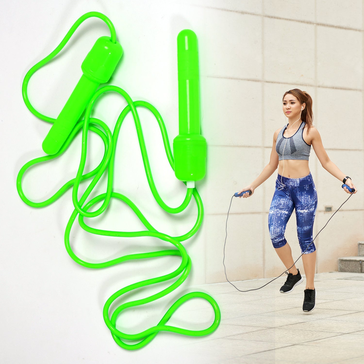 0638 Skipping Rope with ABS Handle for Men, Women - Latex Jump Rope for Weight Loss, Fitness, Sports, Exercise, Workout (3 meter) DeoDap 0638 Skipping Rope with ABS Handle for Men, Women - Latex Jump Rope for Weight Loss, Fitness, Sports, Exercise, Workout (3 meter) DeoDap